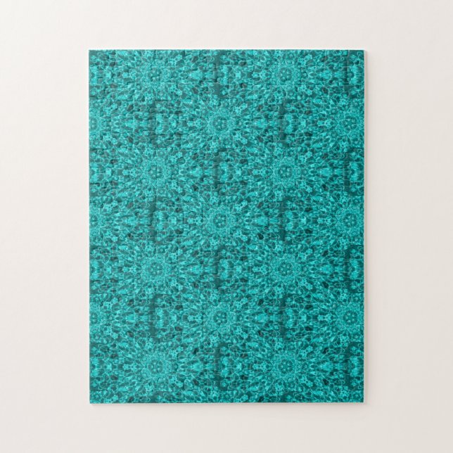 Puzzle Aqua kaléidoscope eaux art abstrait géométrique (Vertical)