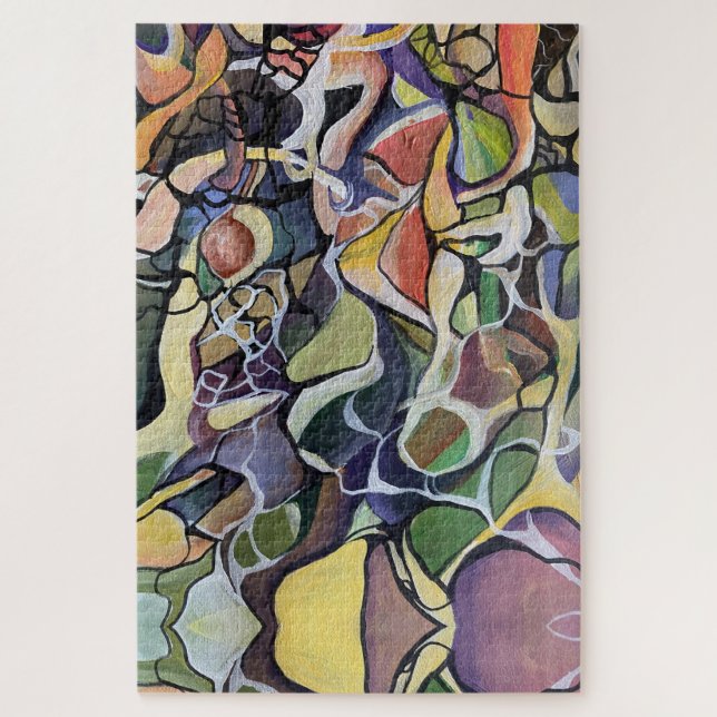 Puzzle Aquarelle Abstraite contemporaine Art moderne (Vertical)