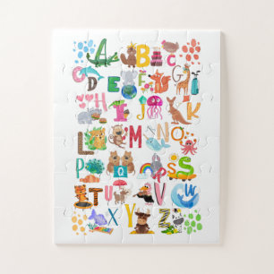 Puzzle Aquarelle Alphabet animal Adorable