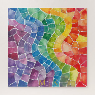 Puzzle Aquarelle Arc-en-ciel en verre
