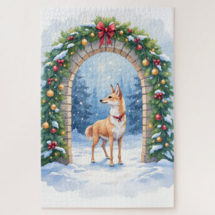 Puzzle Aquarelle Azawakh Neigeux Arche de Pierre Noël