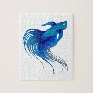Puzzle Aquarelle Bêta bleue