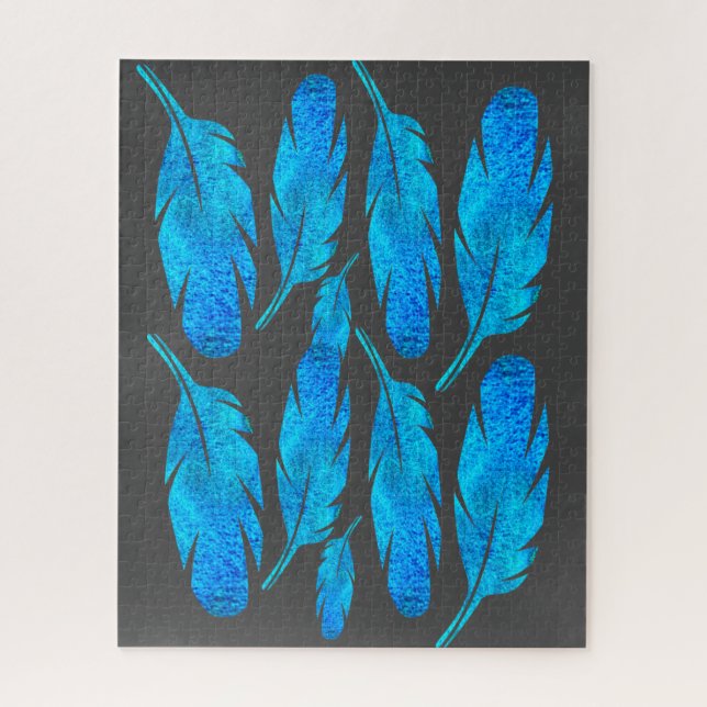 Puzzle Aquarelle bleu (Vertical)