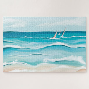 Puzzle Aquarelle Bord de mer Océan Côté paysage