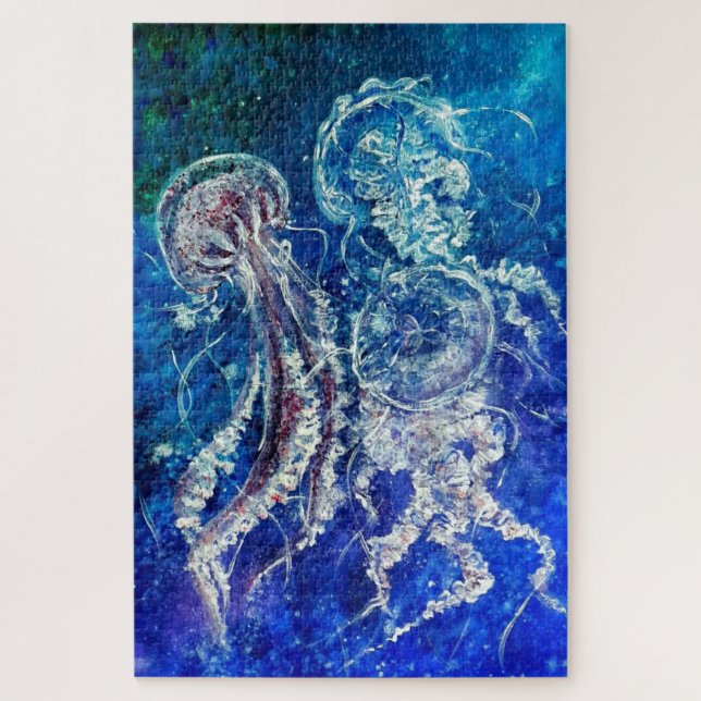 Puzzle Aquarelle - Danse des méduses (Vertical)