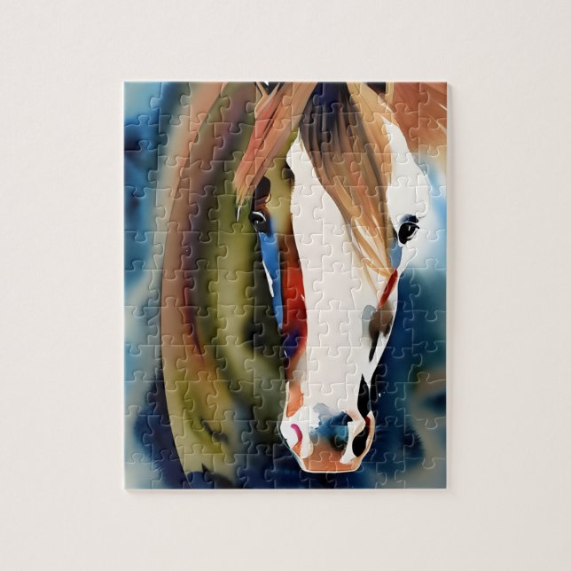 Puzzle Aquarelle de Cheval de peinture (Vertical)