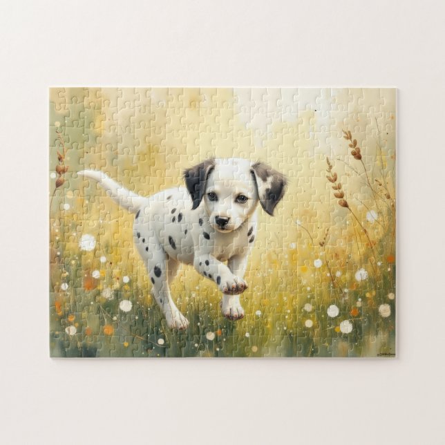 Puzzle Aquarelle de chiot dalmate (Horizontal)