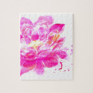 Puzzle Aquarelle de fleur de Lotus