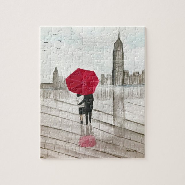 Puzzle Aquarelle de New York Manhattan NYC (Vertical)