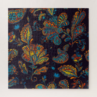 Puzzle Aquarelle de Paisley : tuile à motif floral