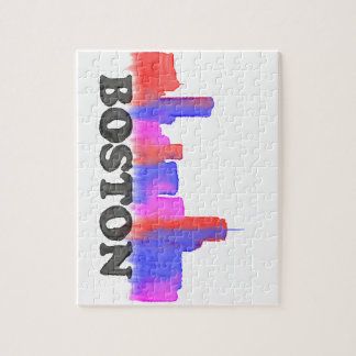 Puzzle Aquarelle d'horizon de Boston