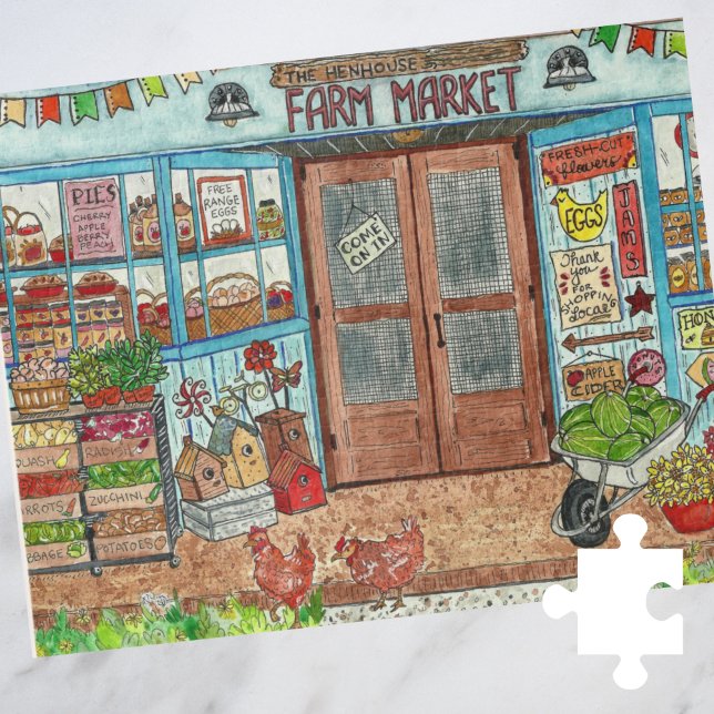 Puzzle Aquarelle du marché agricole (Créateur téléchargé)