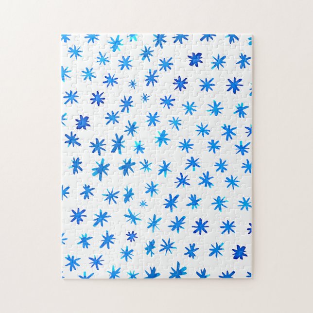 Puzzle Aquarelle étoilée - bleu (Vertical)