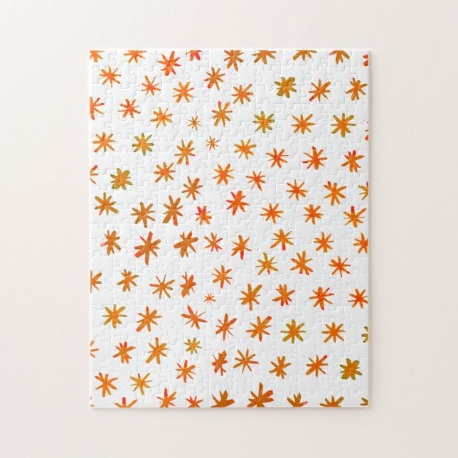 Puzzle Aquarelle étoiles - orange (Vertical)