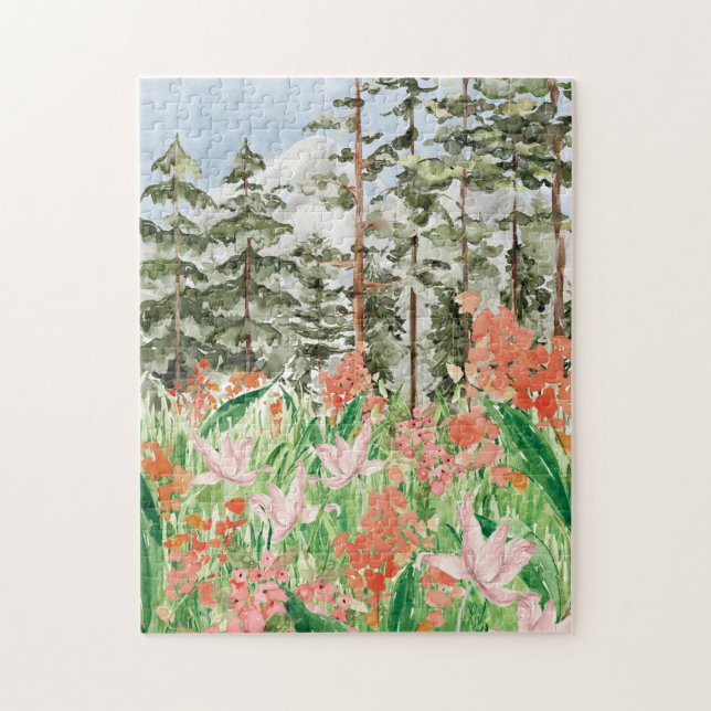 Puzzle Aquarelle Fleur sauvage Fleur de prairie (Vertical)