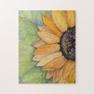 Puzzle Aquarelle florale tournesol rustique 