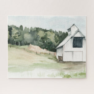 Puzzle Aquarelle Grange blanche