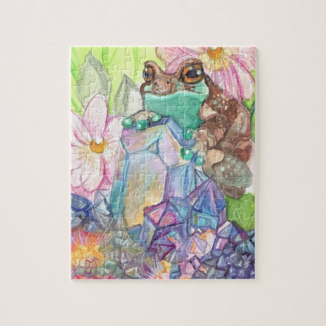 Puzzle Aquarelle magique de grenouille de lait (Vertical)