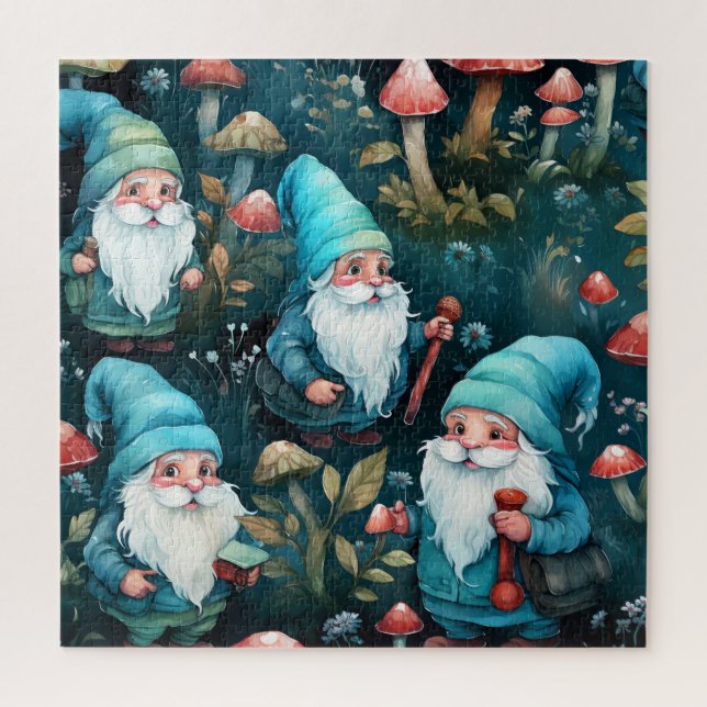 Puzzle Aquarelle mignonne Gnome lunaire (Vertical)