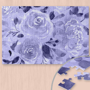 Puzzle Aquarelle monochrome violet mauve