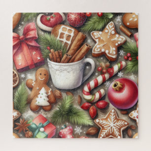 Puzzle Aquarelle Motifs de Noël