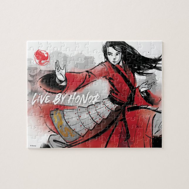 Puzzle Aquarelle Mulan "Live By Honor" (Horizontal)