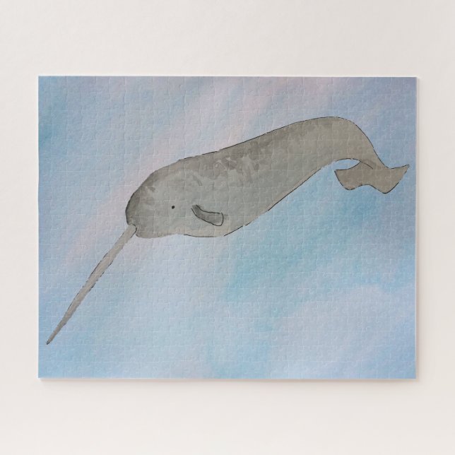 Puzzle Aquarelle Océan Narwhal (Horizontal)