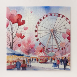 Puzzle Aquarelle Romantique Ferris Wheel