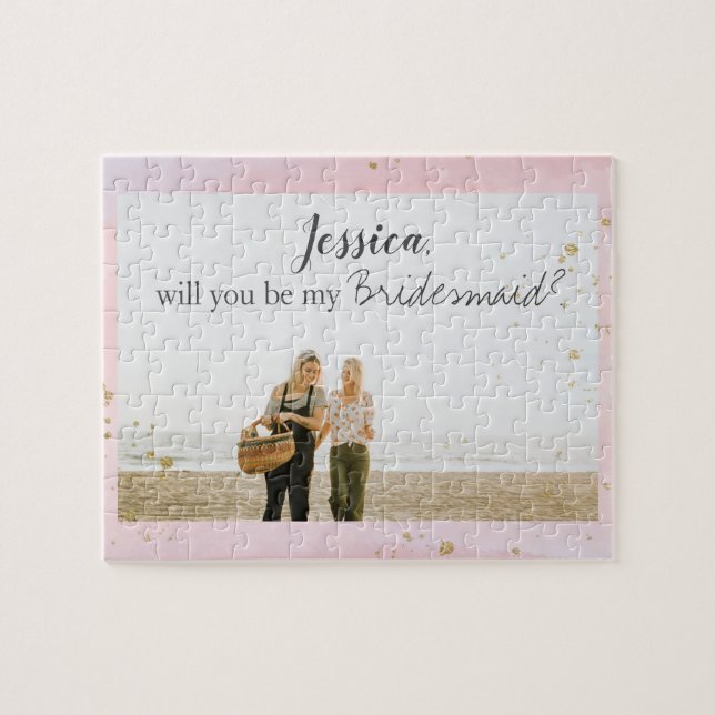 Puzzle Aquarelle rose Or Proposition de domestique (Horizontal)