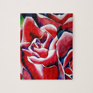 Puzzle Aquarelle rose roses d'art original