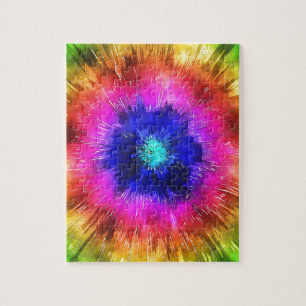 Puzzle Aquarelle Starburst Tie Dye