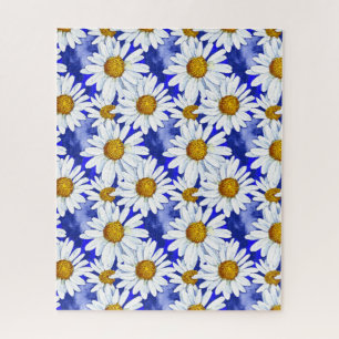 Puzzle Aquarelle sur Denim Blue