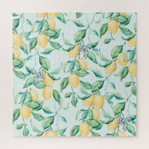 Puzzle Aquarelle verte citron : Romance sans couture