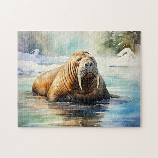 Puzzle Aquarelle Walrus Arctic (Horizontal)