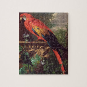 Puzzle Ara d'écarlate dans un paysage (huile sur la