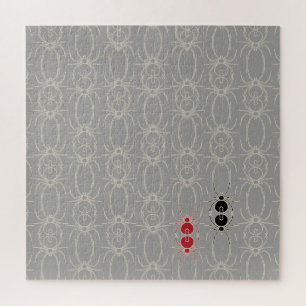 Puzzle Araignées - Gris fantôme et Blanc osseux