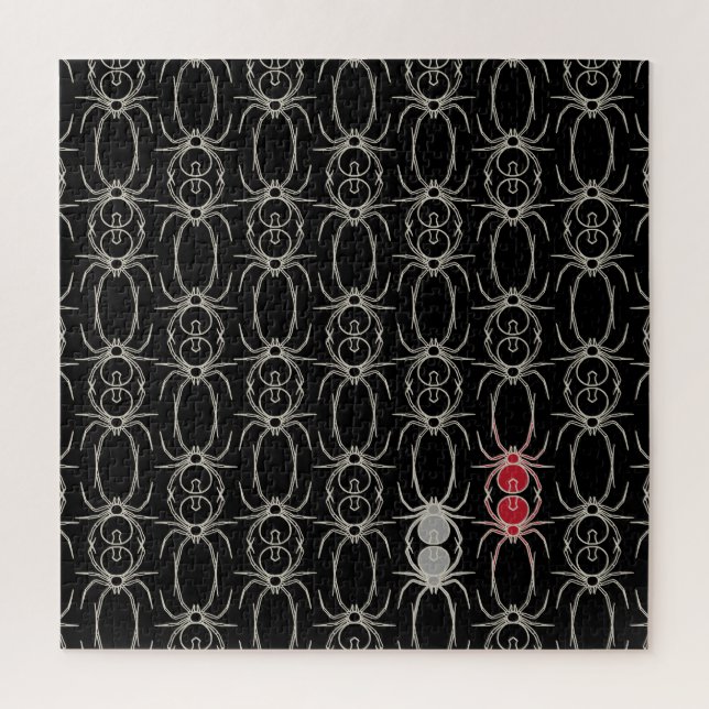 Puzzle Araignées - Noir de chauve-souris et Blanc d'os (Vertical)