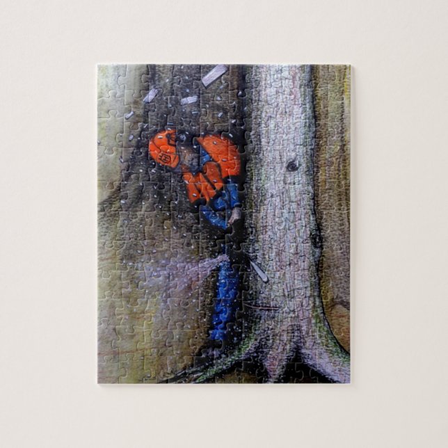 Puzzle Arborist tree surgeon husqvarna (Vertical)