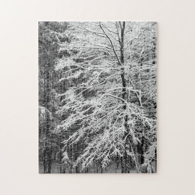 Puzzle Arbre À Érable En Neige (Vertical)