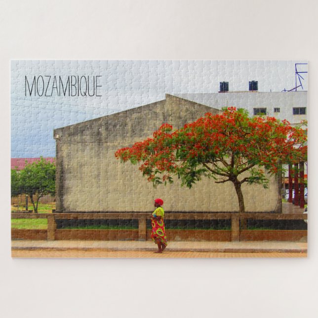 Puzzle arbre à flammes mozambique (Horizontal)