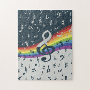 Puzzle Arbre Clé Vague Couleurs Arc-en-ciel