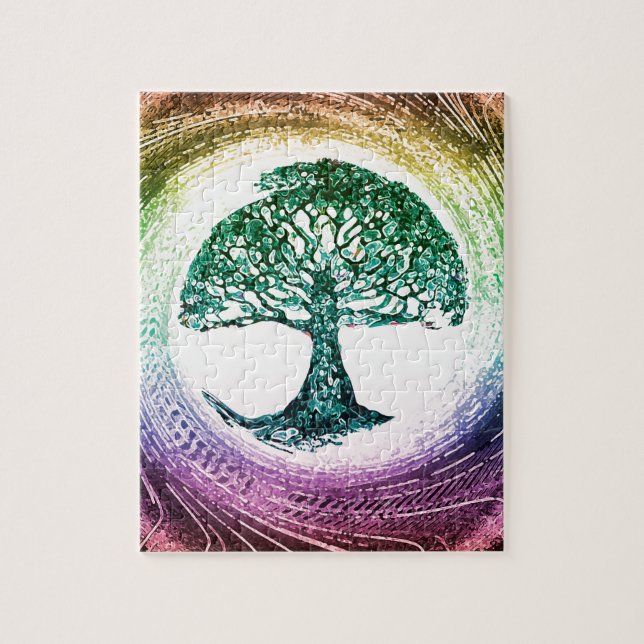 Puzzle Arbre d'arc-en-ciel de la vie par Amelia Carrie (Vertical)
