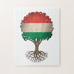 Puzzle Arbre de drapeau de la vie hongrois