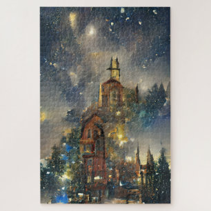 Puzzle Arbre de Noël, église de Noël