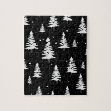 Arbre de Noël noir et blanc