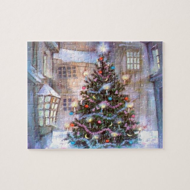 Puzzle Arbre de Noël Vintage (Horizontal)