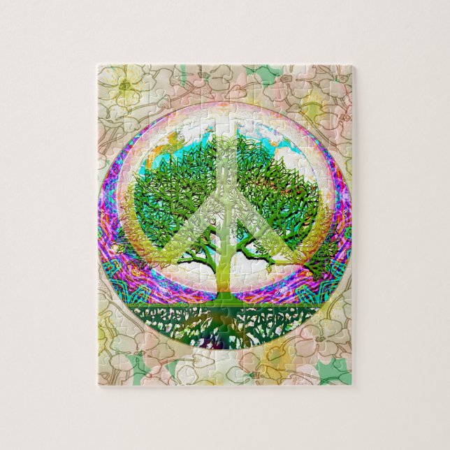 Puzzle Arbre de vie Paix mondiale (Vertical)