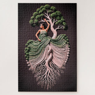 Puzzle Arbre Élégant Woman Wall Art - 3D Nature inspiré