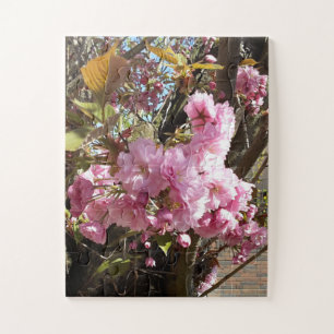 Puzzle Arbre en fleurs rose cerise sauvage