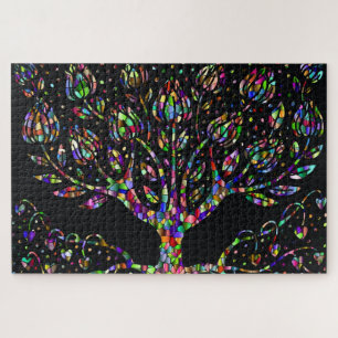 Puzzle Arbre en mosaïque de verre de Faux